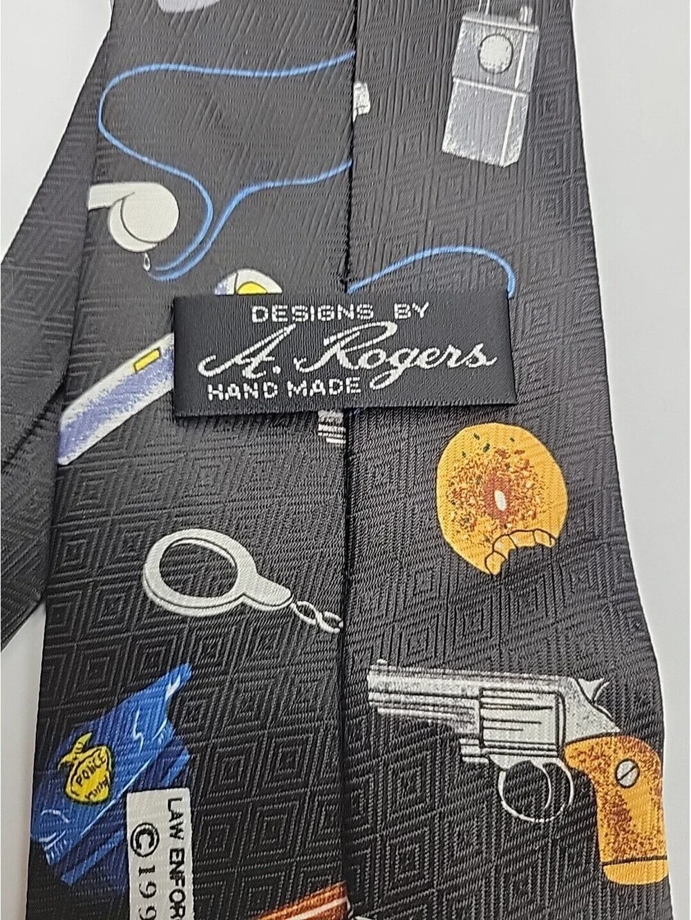 Lot 4 Men’s Novelty Neckties Police Badge Dogs Courtroom Justice Oscar Style